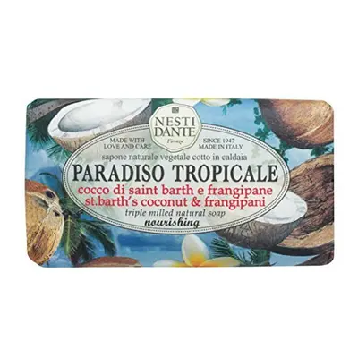 Nesti Dante Paradiso Tropicale Triple Milled Natural Soap, St. Barths Coconut and Frangipani, 8.