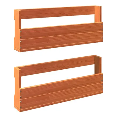 vidaXL Wall-mounted Shoe Racks Shoe Shelf pcs Wax Brown Solid Wood Pine