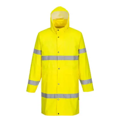 (4XL, Yellow) Portwest Mens H442 Hi-Vis Raincoat