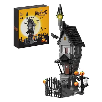 Blocks Toys Nightmare before Christmas Halloween Decorations Jack's and Sally Haunted House Buil