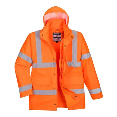 (3XL, Orange) Portwest Mens Hi-Vis In Safety Traffic Jacket