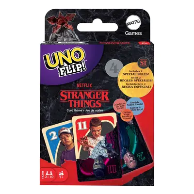 Mattel Games UNO Flip! Stranger Things Card Game for Adults & Teens wi