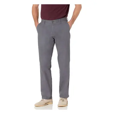 Mens classic-Fit Wrinkle-Resistant Flat-Front chino Pant (Available in Big & Tall), grey, 36W x 