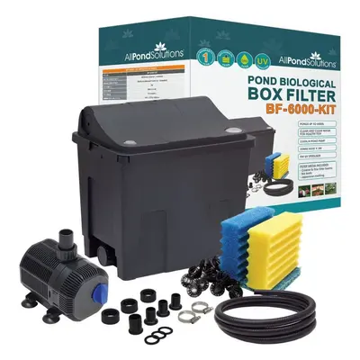 All Pond Solutions Koi/Goldfish Pond Filter Box Full Kit, Small, W