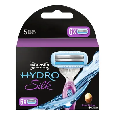 WILKINSON SWORD HYDRO SILK WOMEN'S RAZOR BLADES X6