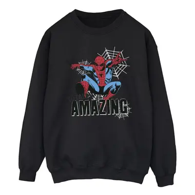 (L, Black) Marvel Mens Spider-Man Amazing Sweatshirt