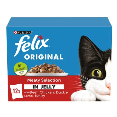 Felix Original Meaty Selection in Jelly 12x100g (Pack of 4)