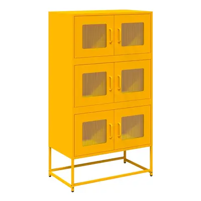 (mustard yellow) vidaXL Highboard Olive Green 68x39x123 cm Steel sideboard side cabinet