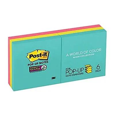 3M MMMR3306SSMIA x in. Post-it Super Sticky Pop Up Notes Refill, Miami