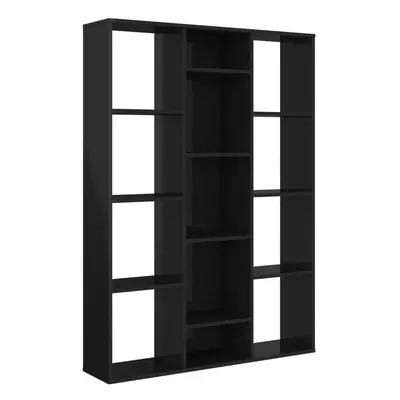 (high gloss black) vidaXL Room Divider/Book Cabinet Privacy Screen Book Shelf Engineered Wood