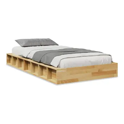 vidaXL Bed Frame without Mattress 80x200 cm Solid Wood Oak bedroom furniture