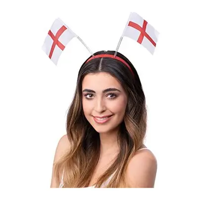 Smiffys England Flag Bopper Headband, Women, Red, One Size