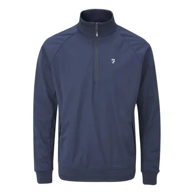 (S, Regatta Blue) Farah Mens Kala Quarter Zip Jacket