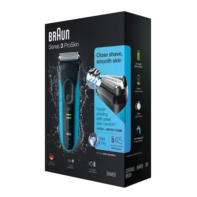 Braun Series ProSkin 3040s Wet Dry Mens Electric Shaver with Cap