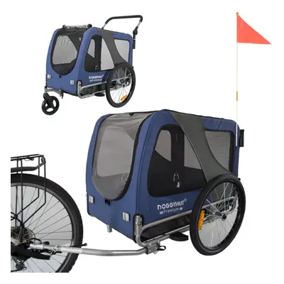 (Blue/Black) Doggyhut Large Bike Dog Trailer & Stroller Pet Trailer in