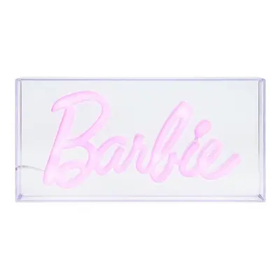 Mattel Barbie Neon LED Kids Table Lamp - Clear Pink