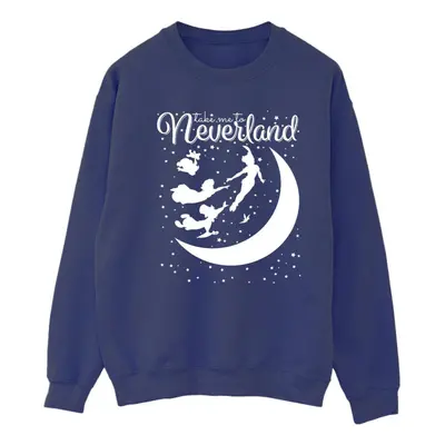 (M, Navy Blue) Disney Womens/Ladies Peter Pan Take Me To Neverland Sweatshirt