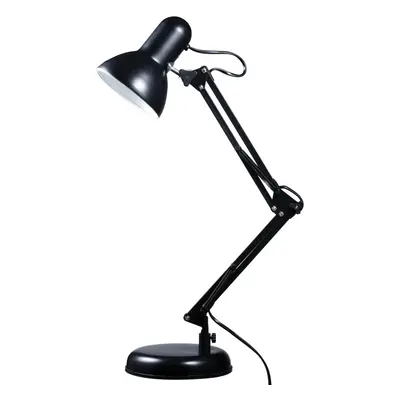 Premier Housewares Fully Adjustable Desk Lamp - Black Metal