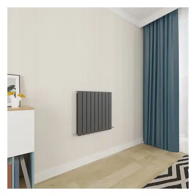 (600x612mm Double) Horizontal flat radiator anthracite all sizes