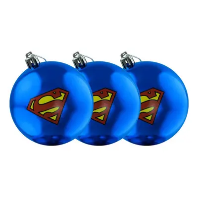 Superman Logo Christmas Bauble Ornament Pk