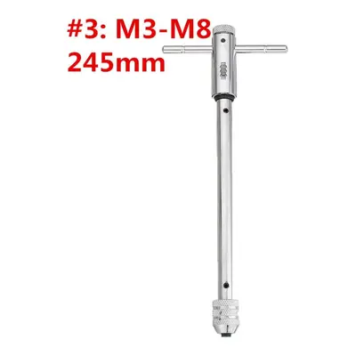 (M3-M8 L245mm Head 21mm) T-handle Screw Tap Handle M3-M8 M5-M12 Standard and Extended Length Tap