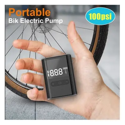 Electric Bike Pump,MIOLOE,Mini LCD Digital Bike Pump,3MODES-100psi/45psi/8psi