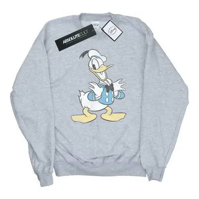 (XL, Heather Grey) Disney Womens/Ladies Donald Duck Posing Sweatshirt