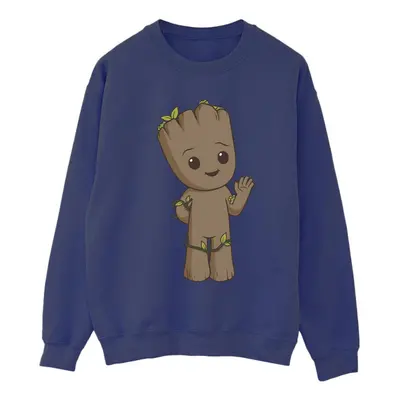 (S, Navy Blue) Marvel Womens/Ladies I Am Groot Cute Groot Sweatshirt