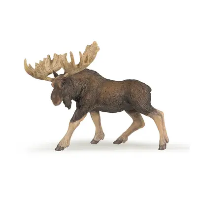 Papo Standing North American Moose Toy Figure Multicolor