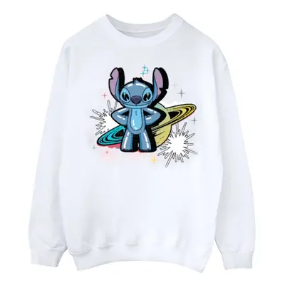 (S, White) Disney Womens/Ladies Lilo & Stitch Techno Stitch Sweatshirt