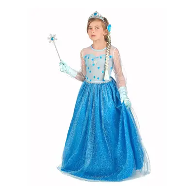 (Ages - 10) Girl's blue ice princess costume and accessories