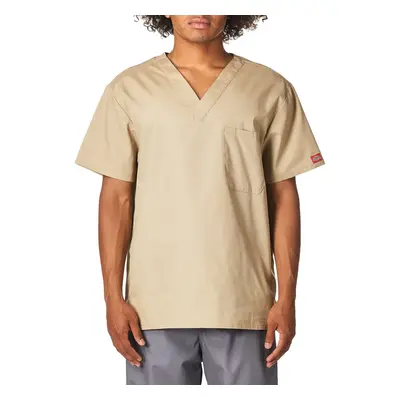 cherokee mens Signature V-neck medical scrubs shirts Khaki 5X-Large