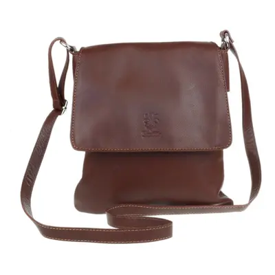 (Brown) Girly Handbags Italian Leather Cross Body Shoulder Bag Zipper