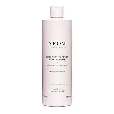 NEOM Super Shower Power Body Cleanser Shower Gel, 500ml | Spearmint, Rosemary & Eucalyptus | Inv