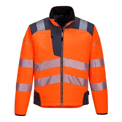 (XL, Orange/Grey) Portwest Mens PW3 Hi-Vis Safety Soft Shell Jacket