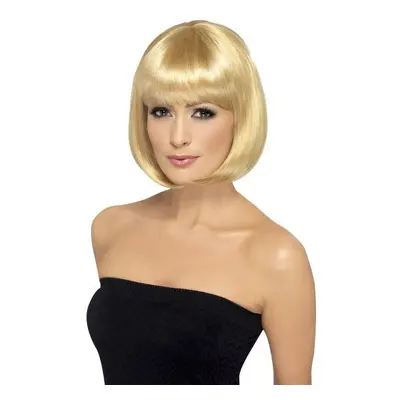 Smiffy's Women's 12inch Short Dark Blonde Bob With Bangs, One Size, Partyrama - dark wig partyra