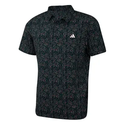 (XL, Collegiate Navy) adidas Golf Mens ULT365 Power Grid Print Sustainable Button Polo Shirt