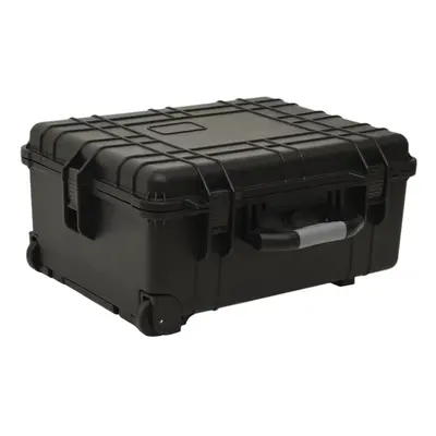 vidaXL Wheeled Flight Case Black 58x45x27 cm PP Tool Box Protective Hard Case