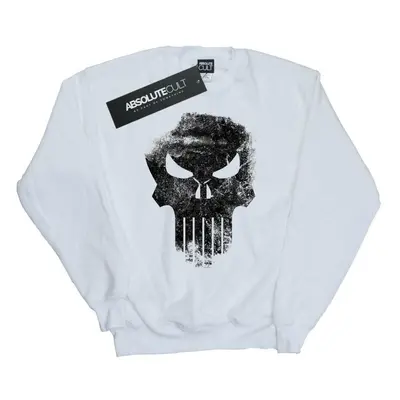 (XL, White) Marvel Mens The Punisher Distrressed Skull Sweatshirt