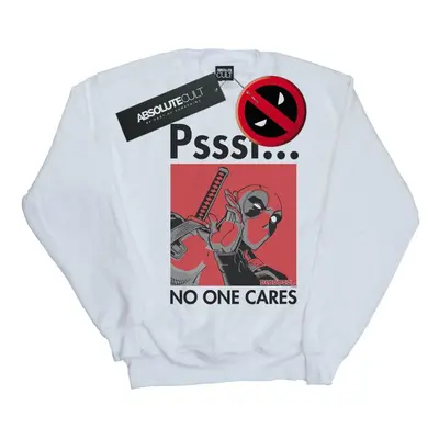 (S, White) Marvel Womens/Ladies Deadpool No One Cares Sweatshirt