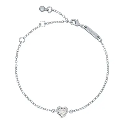 Ted Baker Hansa Crystal Heart Bracelet For Women (Silver/Crystal)