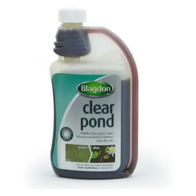 Blagdon Clear Pond, Clears Dirty Green/Brown Water Quickly, Natural, Safe, 1L, Treats 20,000 Lit