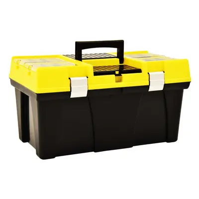 vidaXL Tool Box Plastic Yellow Tool Organisers Storage Assortment Cases Boxes