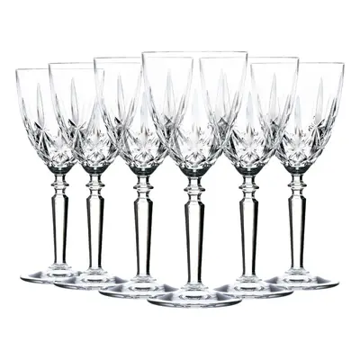 6x Wine Glasses Set RCR Crystal Cut Glass Stemware Goblets White Red 290ml