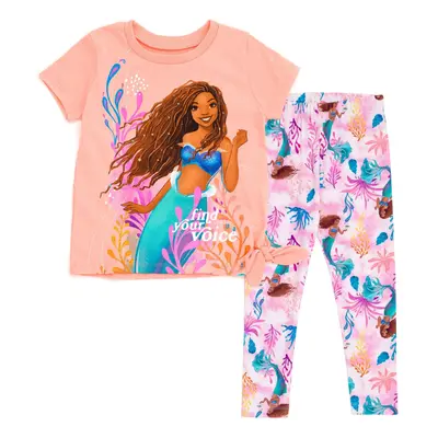 Disney Princess Little Mermaid Ariel Toddler Girls T-Shirt and Legging