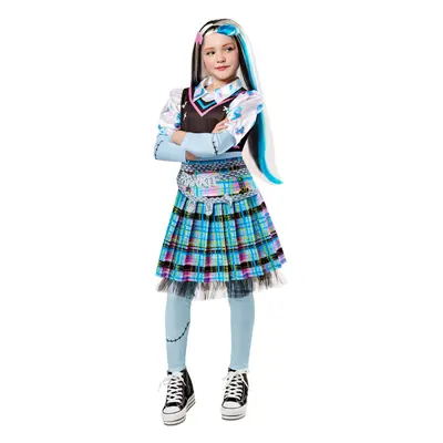 (7-8 Years, Multicoloured) Monster High Childrens/Kids Deluxe Frankie Stein Costume Set