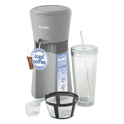 (Breville Iced Coffee Maker | Single Serve Iced Coffee Machine Plus Coffee Cup with Straw | Read