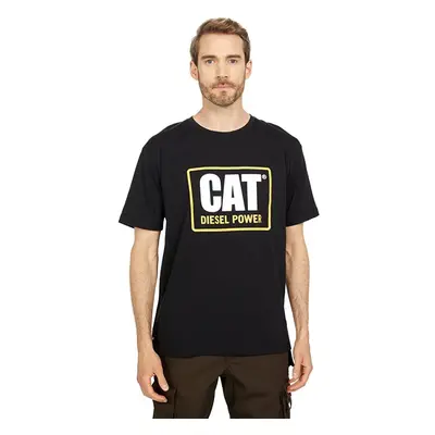 (XS) Caterpillar Mens Big & Tall CAT Diesel Power Short Sleeve Classic Fit Tee - Black