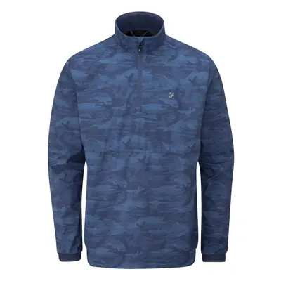 (S, Regatta Blue) Farah Mens Parker Camouflage Showerproof Jacket