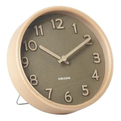 Karlsson Table Clock - Pure Wood - Moss Green